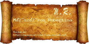 Mészáros Robertina névjegykártya